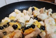 Bocconcini di pollo o tacchino alle olive Bocconcini di pollo o tacchino alle olive