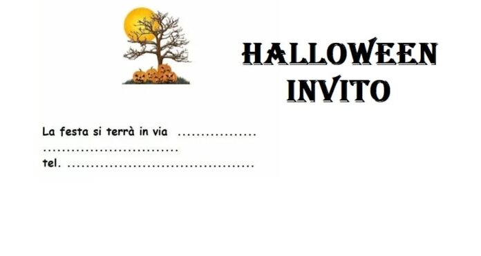 Halloween biglietti d'invito regali e disegni da scaricare e colorare