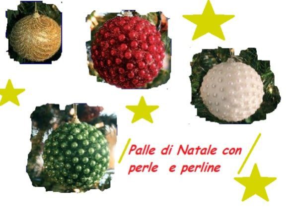 Palle di Natale con perle, perline e paillettes: come realizzarle