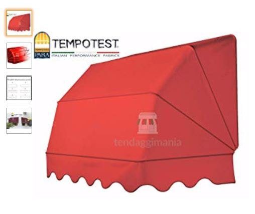 Tenda da sole a cappotta rossa Tessuto Tempotest