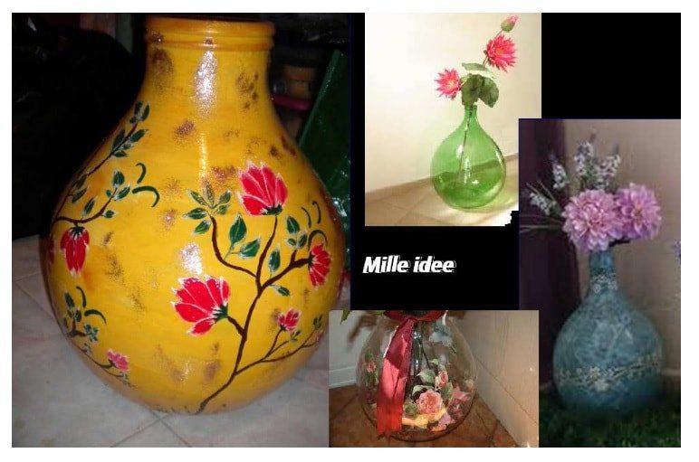 Come riutilizzare una vecchia damigiana: lampade, fioriere, vasi, decorazioni