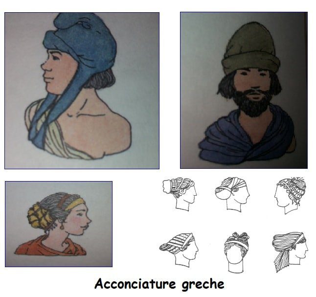 Cappelli e acconciature greche