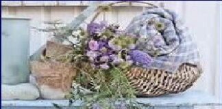 shabby chic azzurro e lavanda