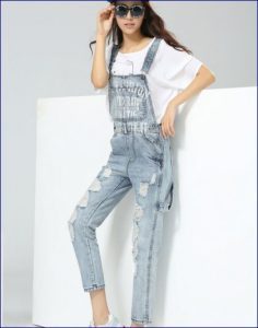 jeans denim salopette