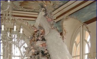 albero natale shabby chic bianco