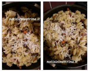 pasta con verdure funghi provolone