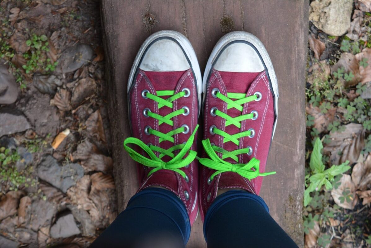 converse bianche fiori zucca