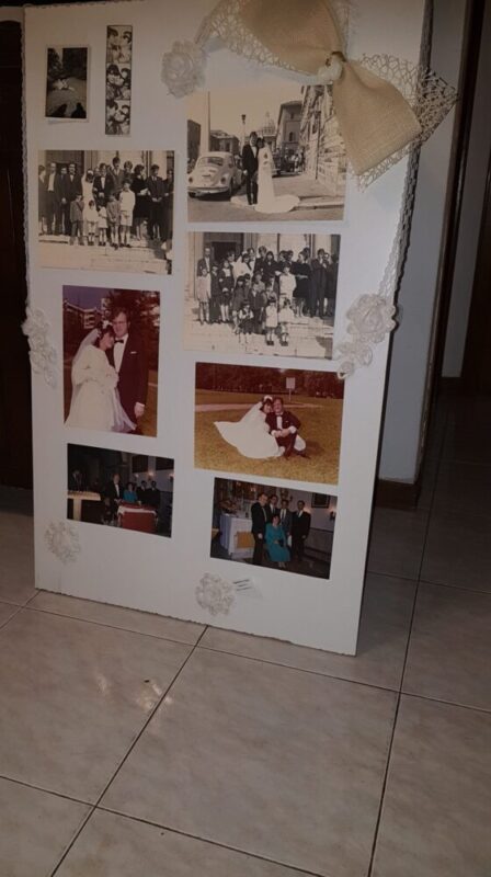 tableau de mariage con foto ricordo shabby chic