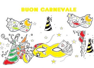 Carnevale disegni da colorare e biglietti invito Buon carnevale disegno da colorare