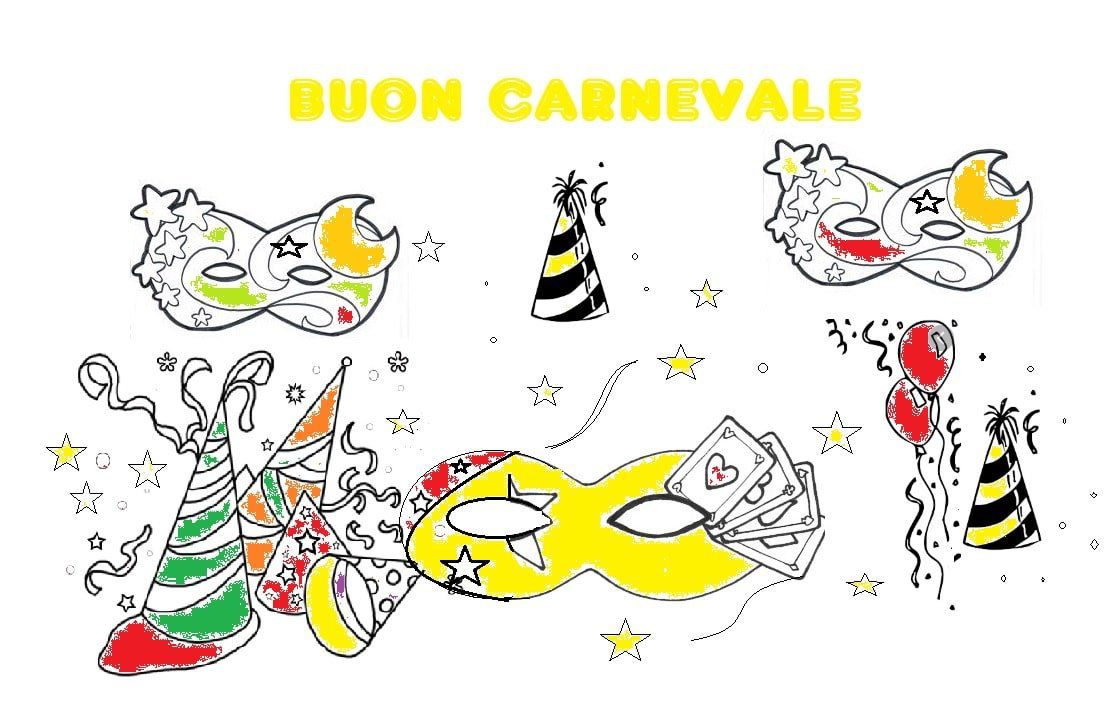 Carnevale Disegni Da Colorare E Biglietti Invito Notizie In Vetrina