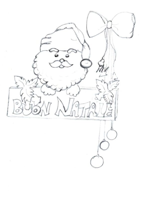 Babbo Natale Da Colorare Disegno E Biglietto Natalizio Con Auguri Notizie In Vetrina