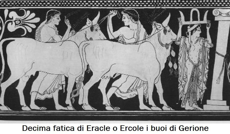 Decima fatica di Ercole o Eracle i buoi di Gerione