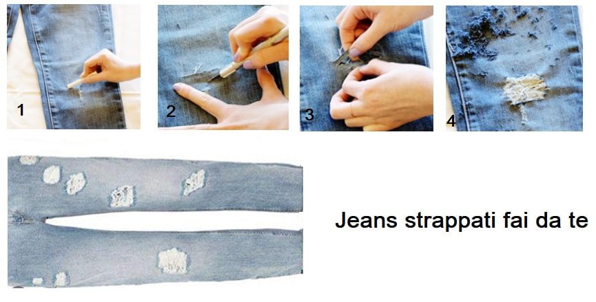 Come fare jeans strappati fai da te in 5 passaggi