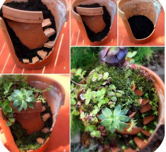Tutorial mini giardini in vaso di coccio