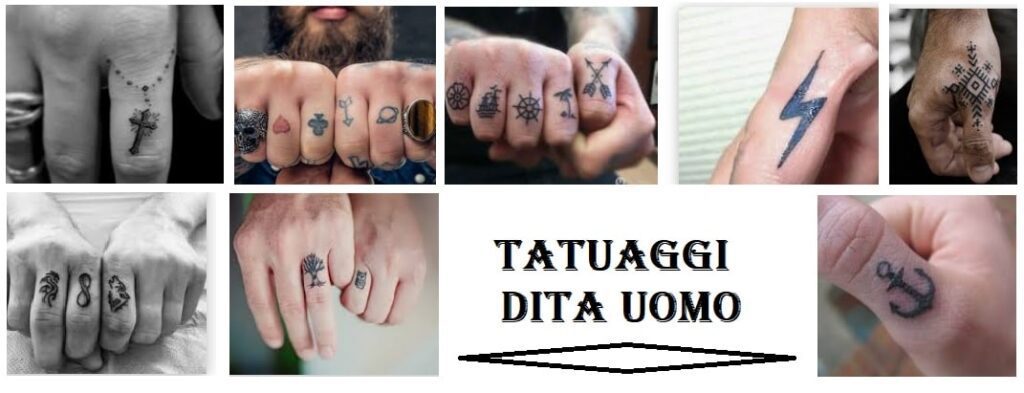 Tatuaggi sul dito uomo foto