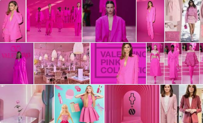 Outfit pink - Valentino  e il  Pink PP "Rose Violet" 2022 - 2023 con Pantone