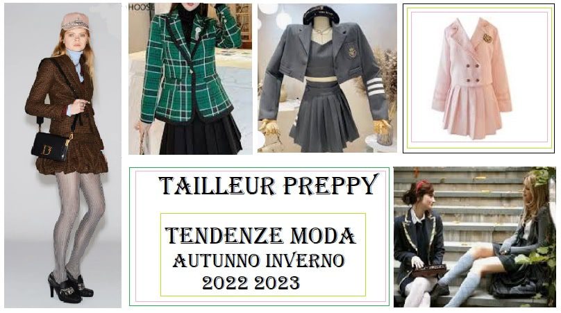 Tailleur Preppy le tendenze moda autunno inverno 2022 2023