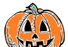 Halloween e zucca da colorare disegno per bambini Halloween e zucca da colorare disegno per bambini