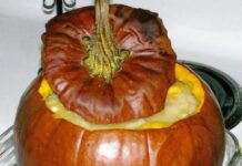 Zucca ripiena alla pompeana al microonde