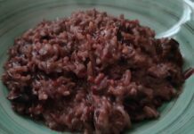 Risotto rosso integrale con radicchio