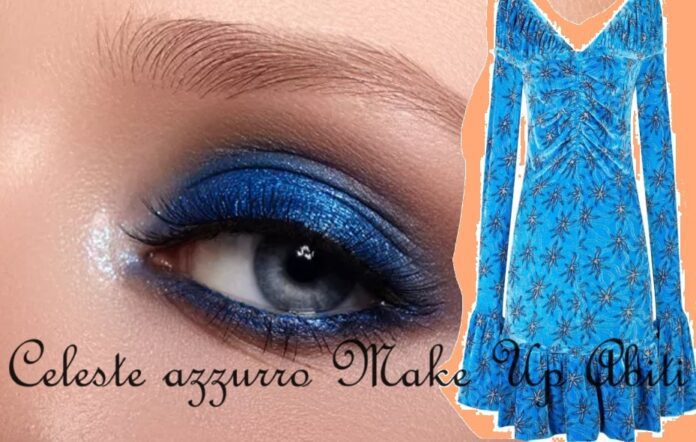 Colore celeste azzurro per make up e abiti moda 2024