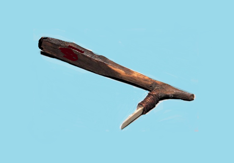 Antichi strumenti Maori Uhi per tatuaggi tribali in osso