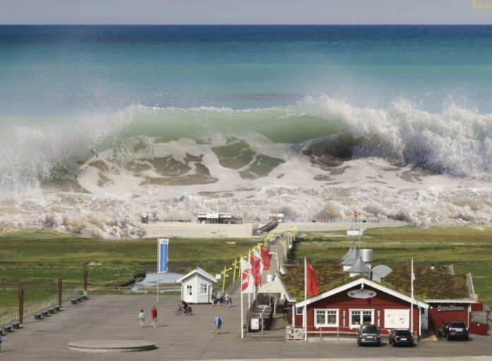 maremoto e onde alte