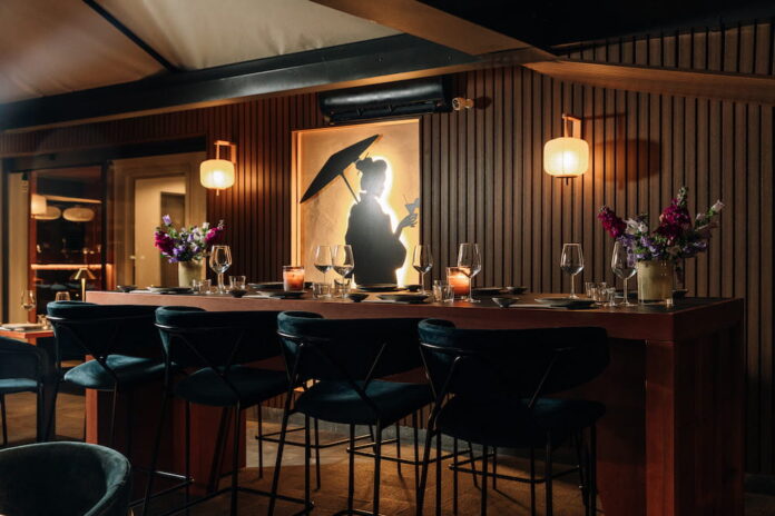 Ristornate giapponese Hiromi, il Giappone sopra i tetti di Monti, sala interna