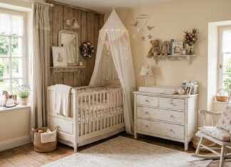 Cameretta Shabby chic per un neonato in arrivo: stile e colori Cameretta Shabby chic per un neonato in arrivo