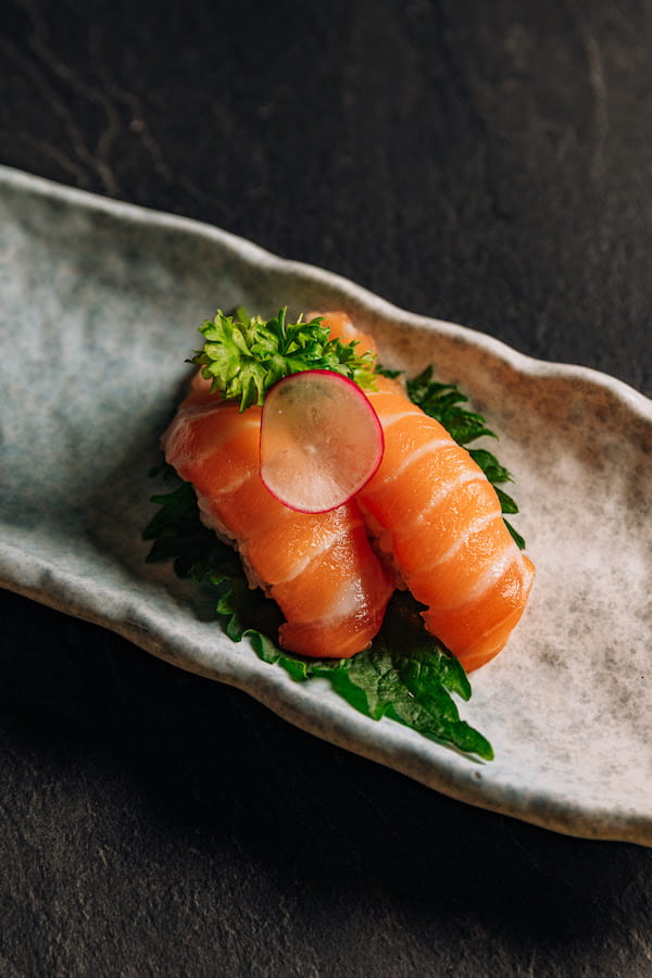 Riso, gamberi e salmone