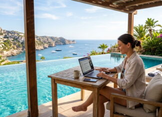 Workation: il lavoro a bordo piscina promette di essere tra i trend anche nell’estate 2026 workation il lavoro a bordo piscina