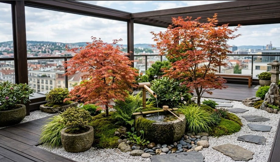Giardino zen in terrazza