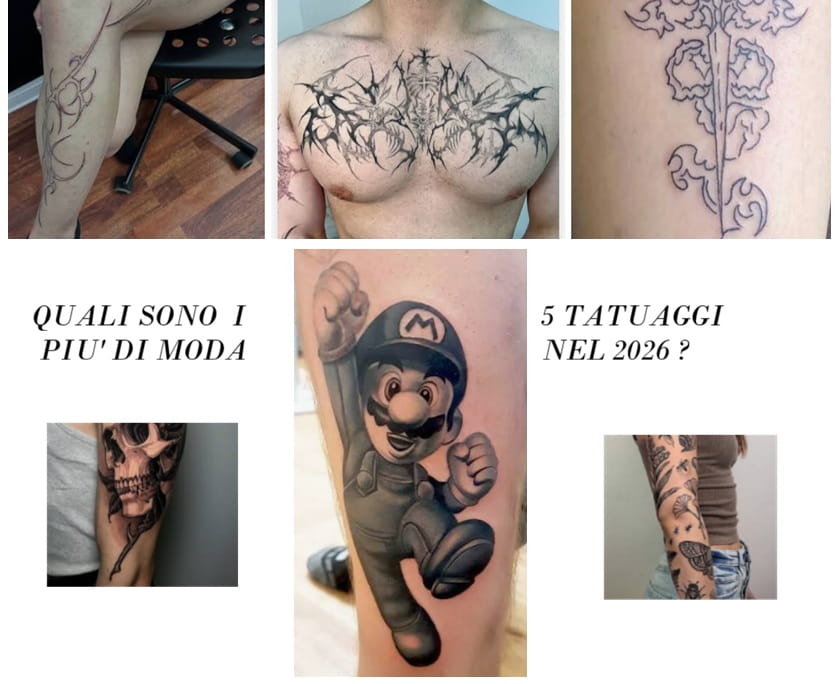 Quali sono i 5 tatuaggi più di moda nel 2026? 5 tatuaggi più di moda nel 2026