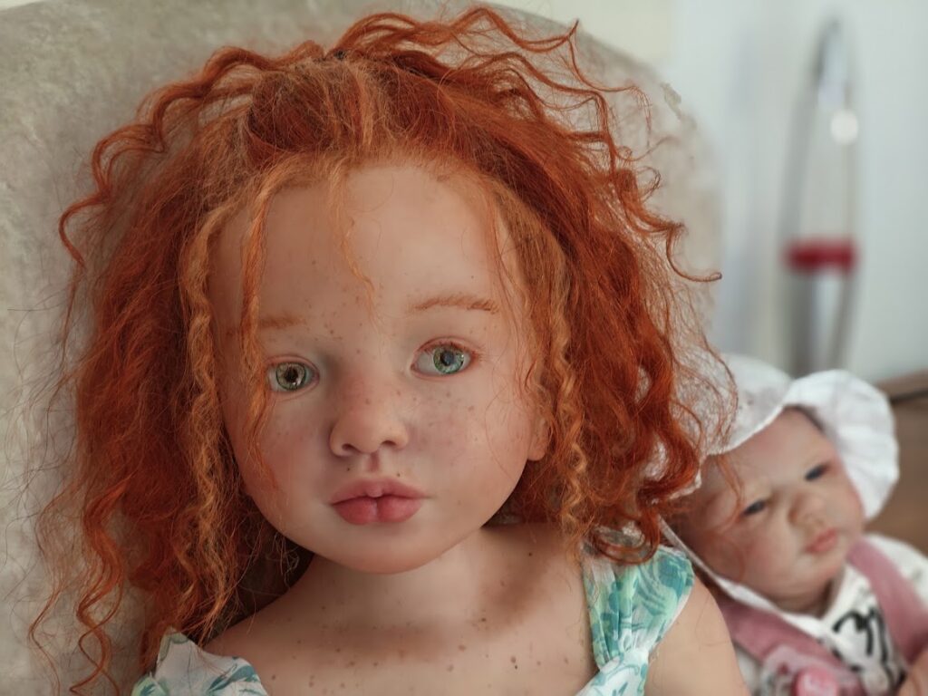 Aloenka occhi e capelli reborn